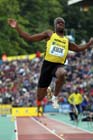 J.J. Jegede in the long jump, 2012 Samsung Diamond League, Crystal Palace, London.